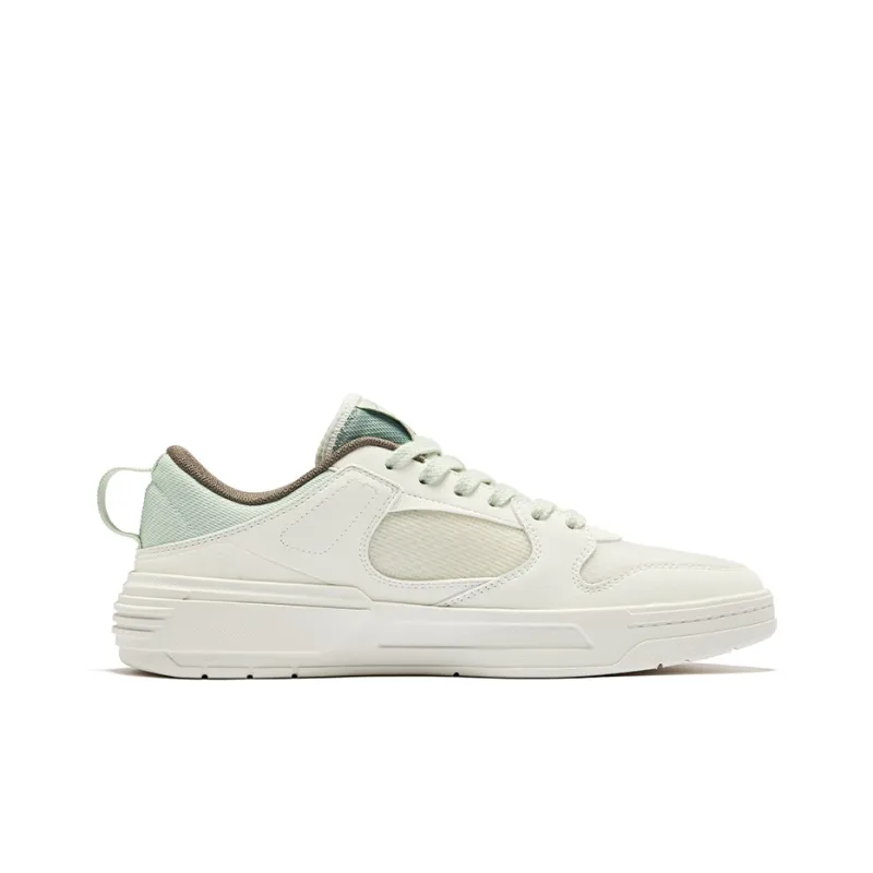 Erke Qingshi Durable Breathable Low Top Skateboard Shoes Men's Microcrystal White Light Pea Green-1