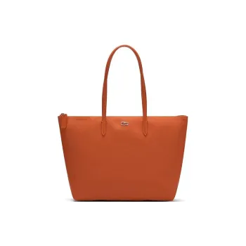 LACOSTE PVC Tote Bag Shopping Bag Shoulder Bags Large Size Women's Bright Orange