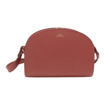 A.P.C Leather Crescent Bag Crossbody Bag Shoulder Bag Mini Women's Smoky Red