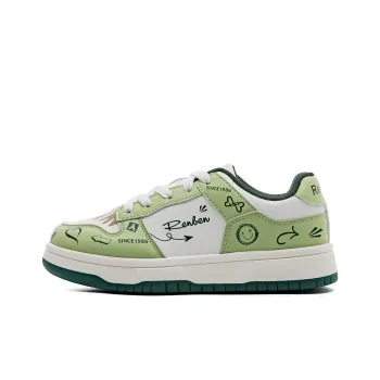 RENBEN Wear Resistant Lightweight Supportive Balance Low Top Skateboard Shoes Women's Green