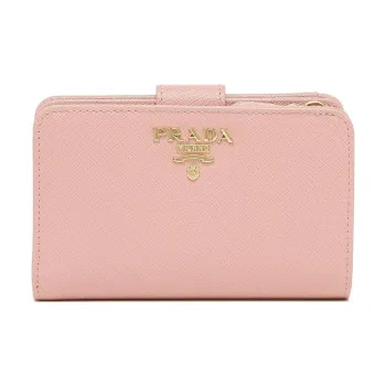 PRADA Leather Wallet Women's Pink