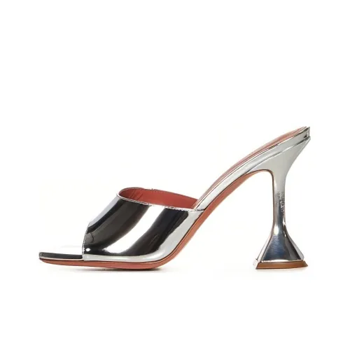 AMINA MUADDI Lupita Mirror 95mm Patent Mules