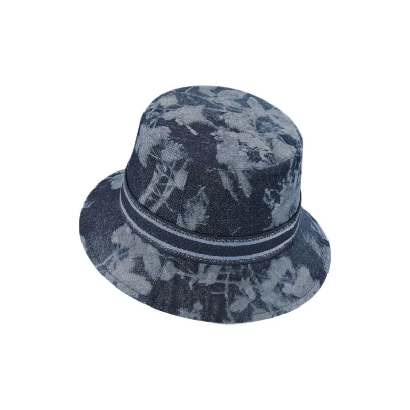 DIOR Cotton Bucket Hats Women's Dark Blue-2