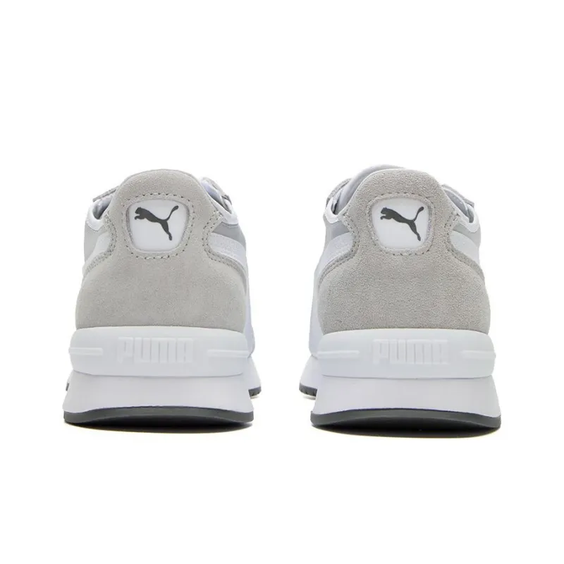 PUMA R78 Cushioning Wear Resistant Low Top Casual Shoes Unisex Silver White-3