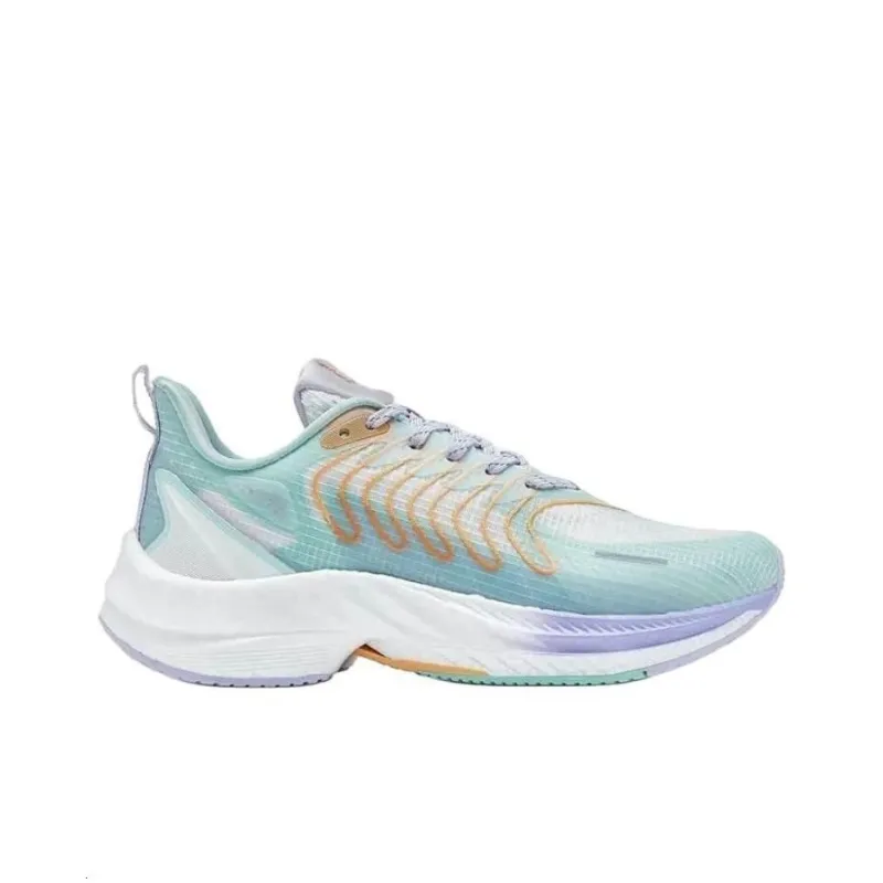 XTEP Speeding 3.0 Cushioning Breathable Lightweight Low Top Running Shoes Women's Green White-1