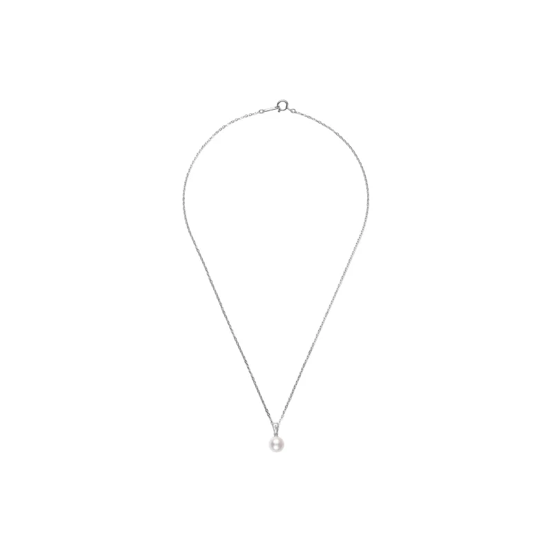MIKIMOTO Pearl Necklaces Unisex Silver-0