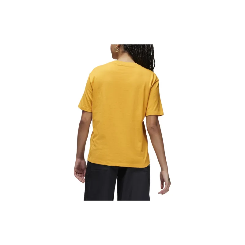 Jordan Drop Shoulder Sleeve T-Shirt Women's Yellow-1