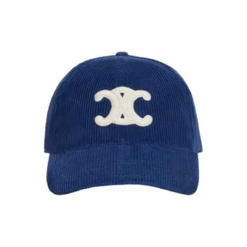 CELINE Triomphe Baseball Cap In Corduroy