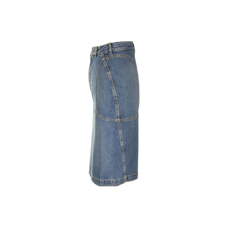 Alaia High-Waist Denim Pencil Skirt-2