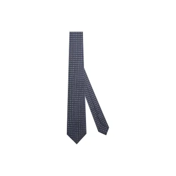 HERMES Silk Ties Men's Tarasa Blue
