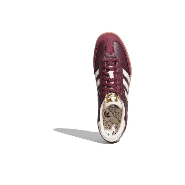 Adidas Originals Samba Og Maroon Gold Metallic Women's-3