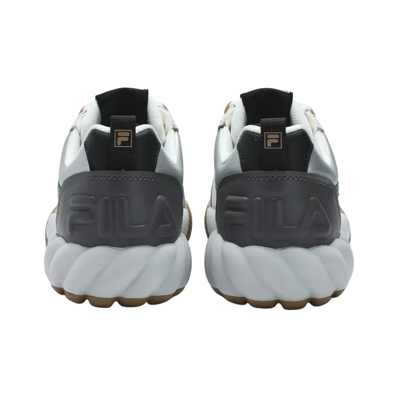 FILA CAMPO Slip Resistant Low Top Skateboard Shoes Men's White Gray-3