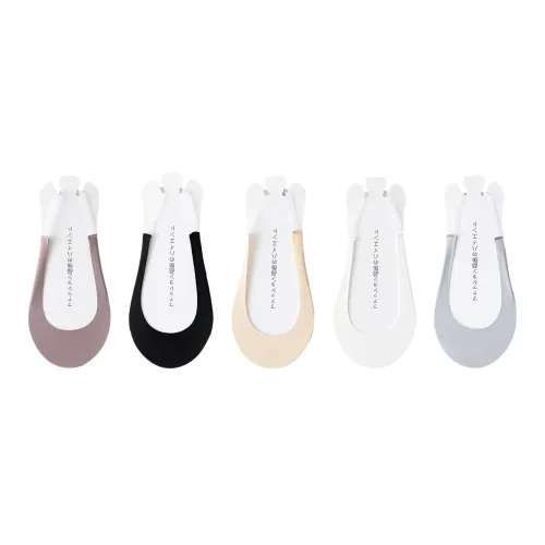 AUGUST No Show Socks Women's 5 Pack Mixed Color