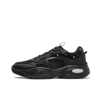 361° Cushioning Wear Resistant Low Top Casual Shoes Men's Black