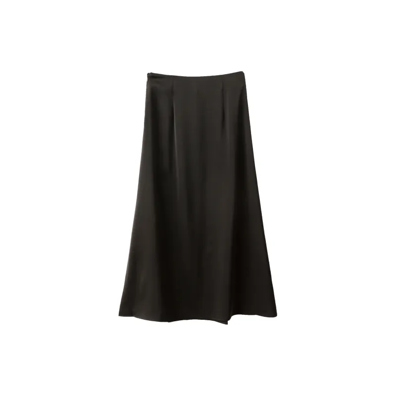 Huagaa Casual Long Skirt Women's Black-2