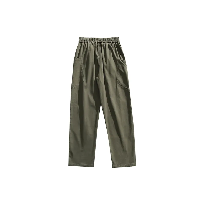GSUE Casual Pants Unisex Army Green-1