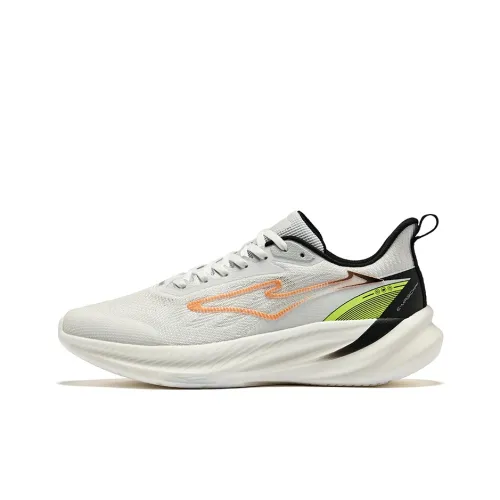 Erke Wind Chase 2.0 V2 Running Shoes Men Low-Top Alkali White/Fluorescent Lime Green