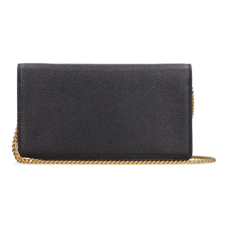 Valentino GARAVANI Leather Wallet, Shoulder Bag Women's Black-2