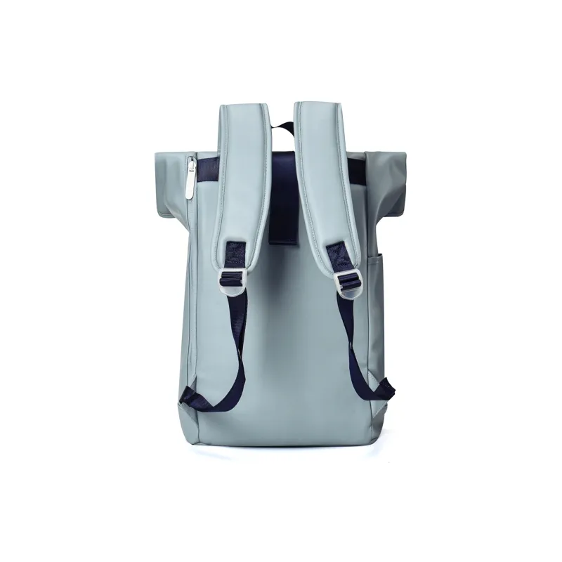 DRACONITE PU Students Backpack Regular Unisex Ice Blue Gray-2