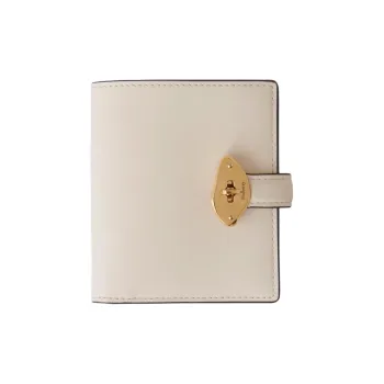 Mulberry Glossy Leather Wallet Women's Eggshell Yellow