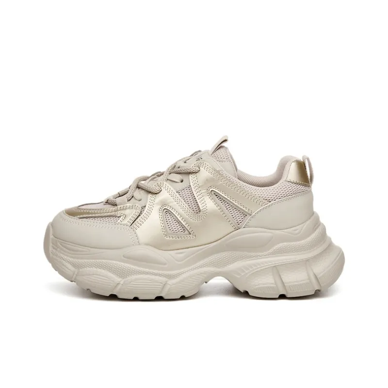 KEKAFU Slip-Resistant Height Increasing Low-Top Chunky Sneakers Women's-7