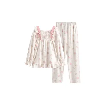 FENTENG Pajama Set Women's Cherry Blossom Pink