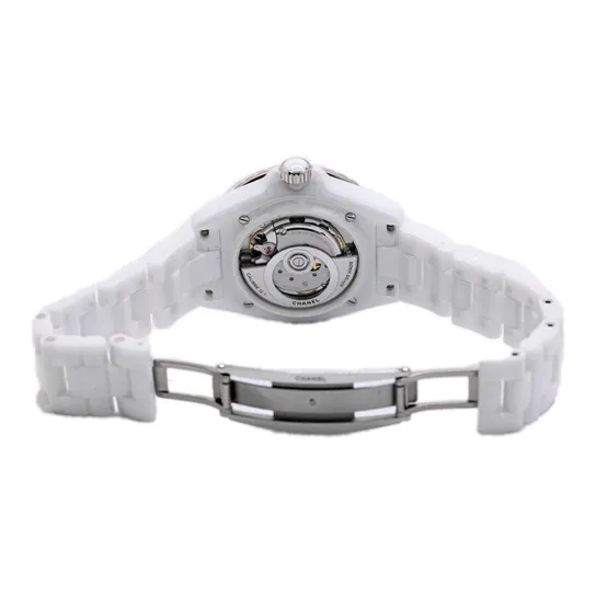 CHANEL J12 Collection Wrist Watch Automatic Mechanical Movement Ceramic Strap White Dial Unisex-3
