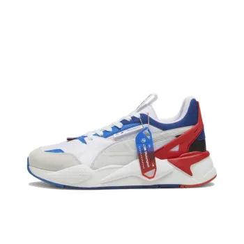 PUMA BMW M Motorsport RS-X Cushioning Anti-Slip And Wear-Resistant Low-Top Casual Shoes Unisex White Blue Red