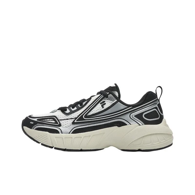 FILA FUSION CRED Leader Cushioned Slip Resistant Low Top Casual Running Shoes Men's White Black-0