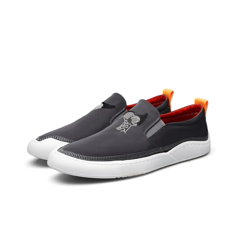 PARDASAUL Canvas Shoes Men Low Top Gray/Yellow-2