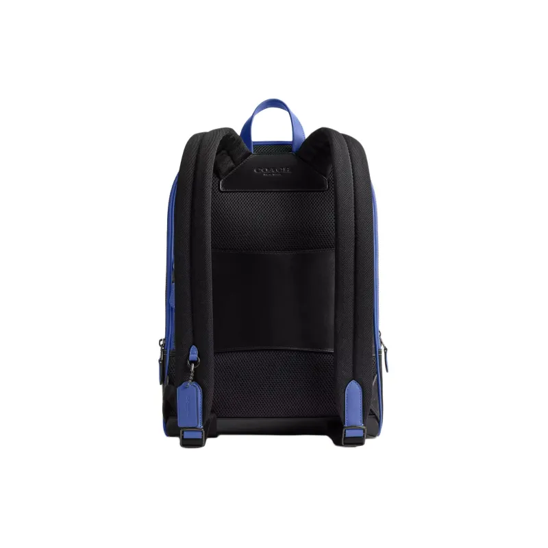 COACH Gotham Canvas Backpack Large Size Men's Charcoal & Blueberry-2