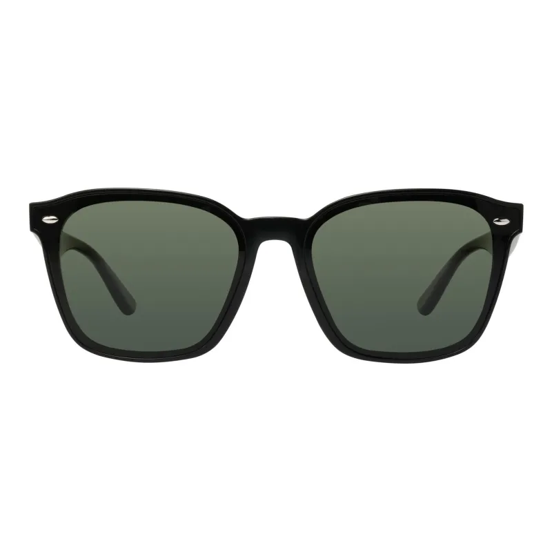 RayBan Plate Frame Injection Molding Square Sunglasses Unisex Black-1