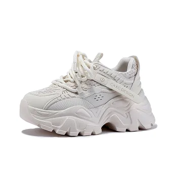 SELAIYA Low Top Chunky Sneakers Women's White