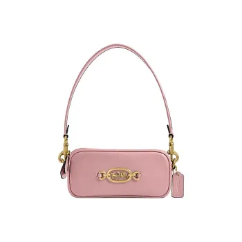 COACH Cow Leather Portable Crossbody Bag Shoulder Bag Small Size Women's Soft Pink