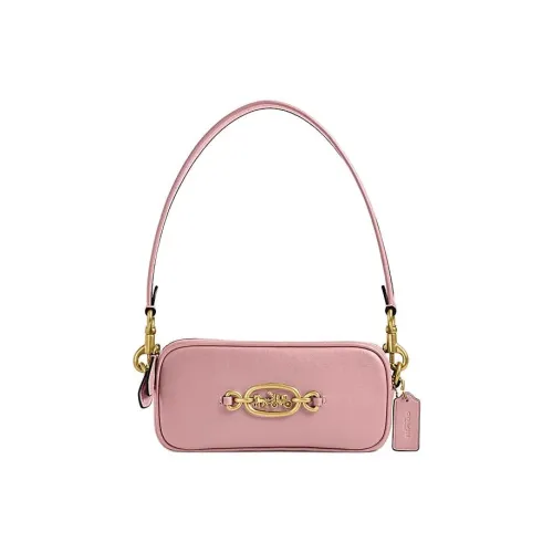 COACH Cow Leather Portable Crossbody Bag Shoulder Bag Small Size Women's Soft Pink