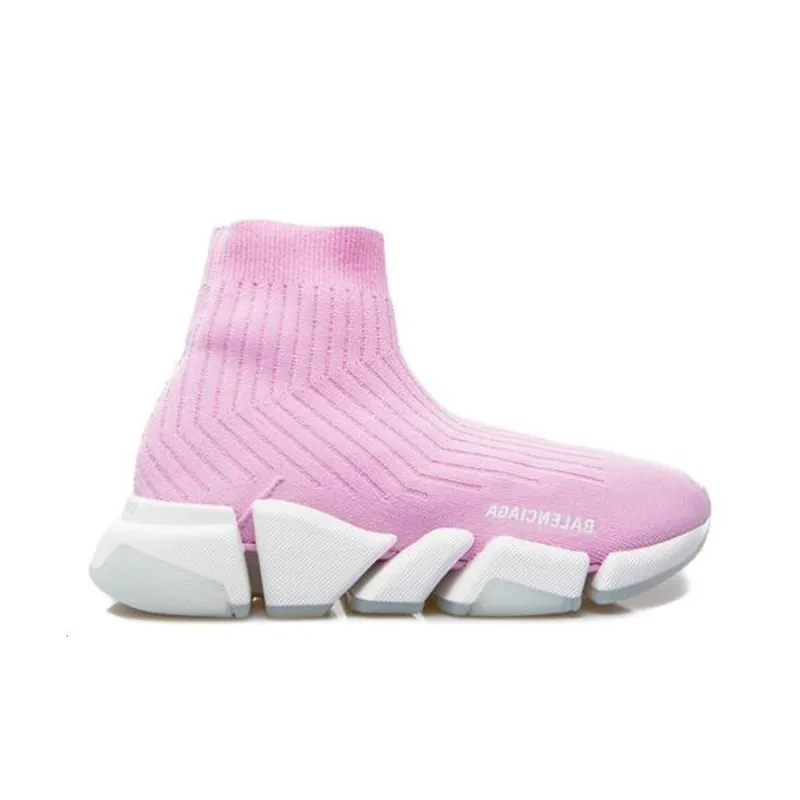 Balenciaga Speed 2.0 Trainers 'Rib Knit Pale Pink' Women's-1