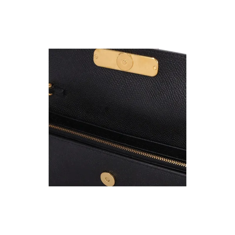 Valentino GARAVANI Leather Wallet, Shoulder Bag Women's Black-4
