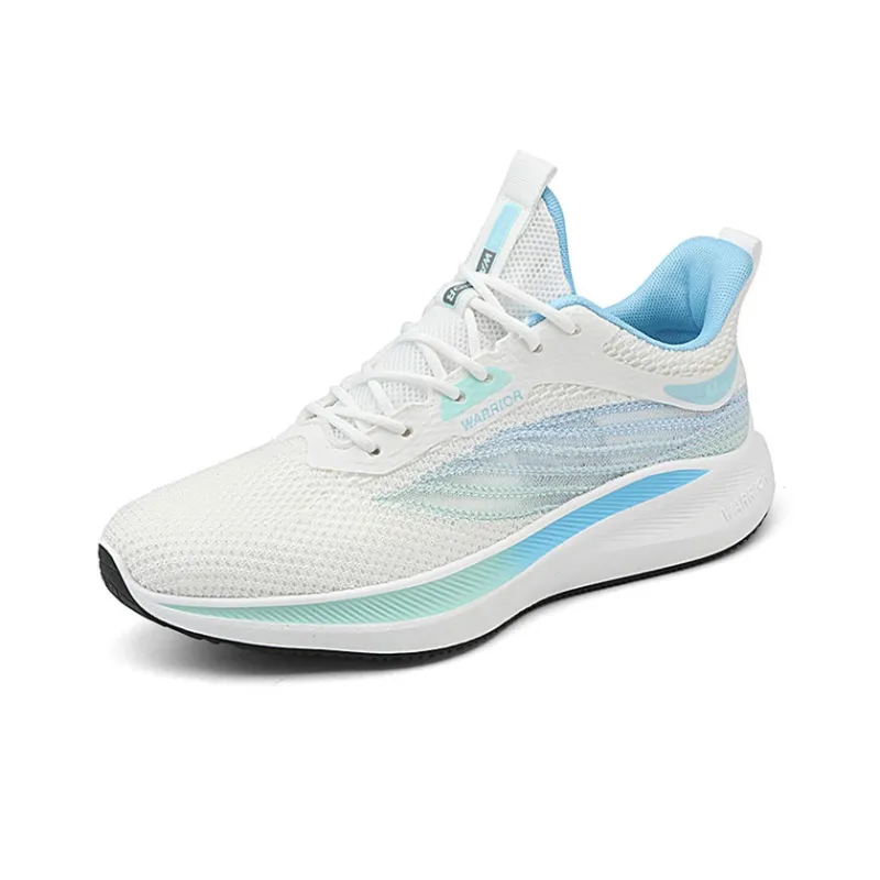 Warrior Breathable And Lightweight Low Top Casual Running Shoes Men's Blue White-1