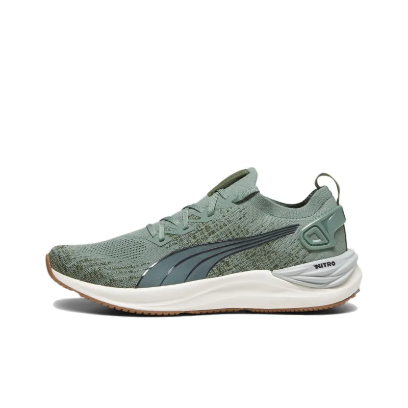 PUMA Electrify Nitro 3 Slip Resistant Low Top Running Shoes Men's Green-0
