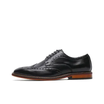 XIAOTOULANG Dress Shoes Men Low Top Black/Brown