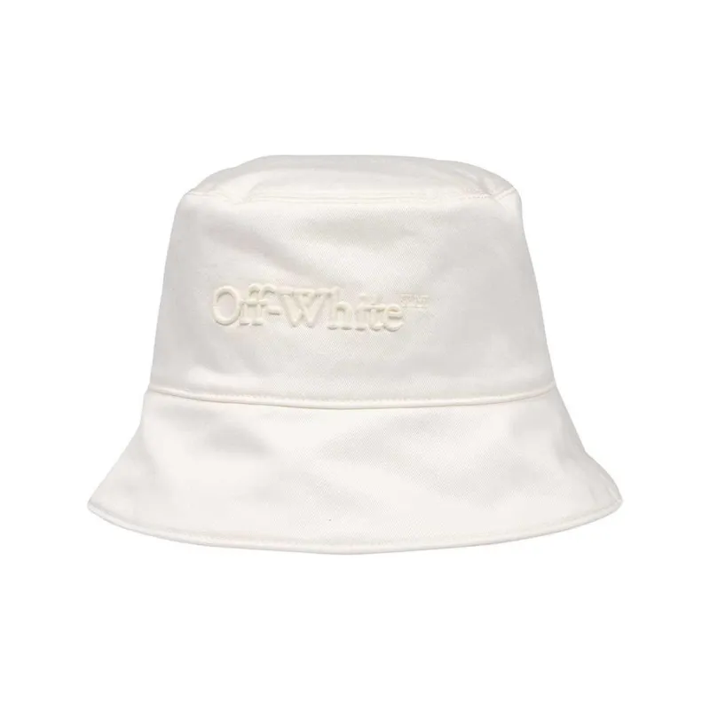 Off  Drill Bookish Bucket Hat-0