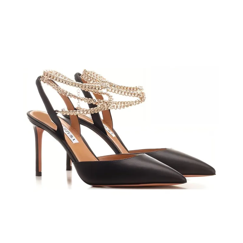 AQUAZZURA Flash 95mm Leather Pumps-2
