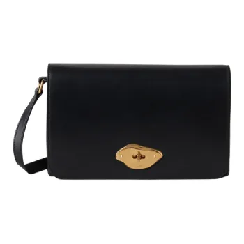 Mulberry Glossy Leather Shoulder Bag Crossbody Bag Wallet Women's Black