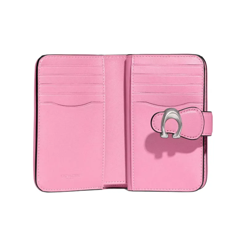 COACH Tabby Leather Coin Purse Wallet Medium Size Women's Bright Pink-1