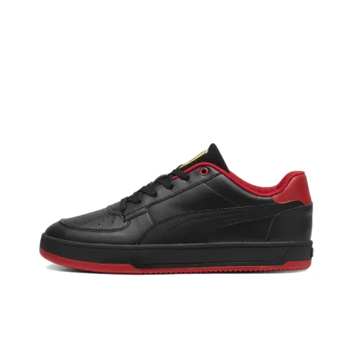 PUMA Scuderia Ferrari Caven 2.0 Slip Resistant Low Top Skateboard Shoes Unisex Black Red