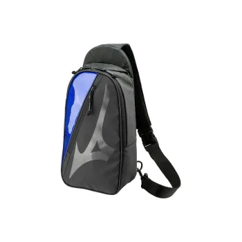 Mizuno Synthetic Fiber Crossbody Bag Shoulder Bag Unisex Black & Blue