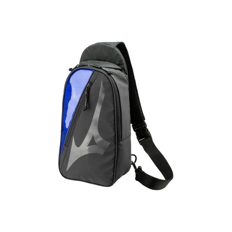 Mizuno Synthetic Fiber Crossbody Bag Shoulder Bag Unisex Black & Blue-0