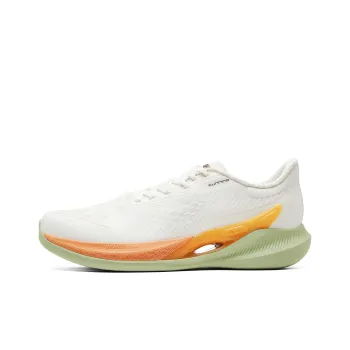 PEAK Cushioning Anti Slip And Wear Resistant Breathable Rebound Low Top Running Shoes Men's Ecru Orange
