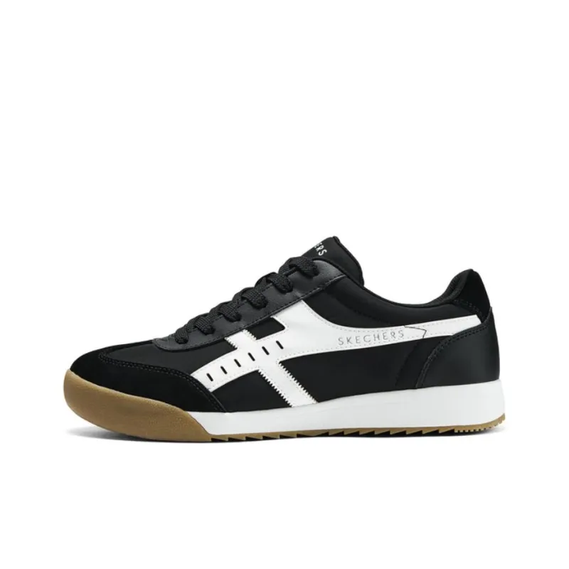 Skechers Street Breathable Low Top Casual Shoes Men's Black White-0