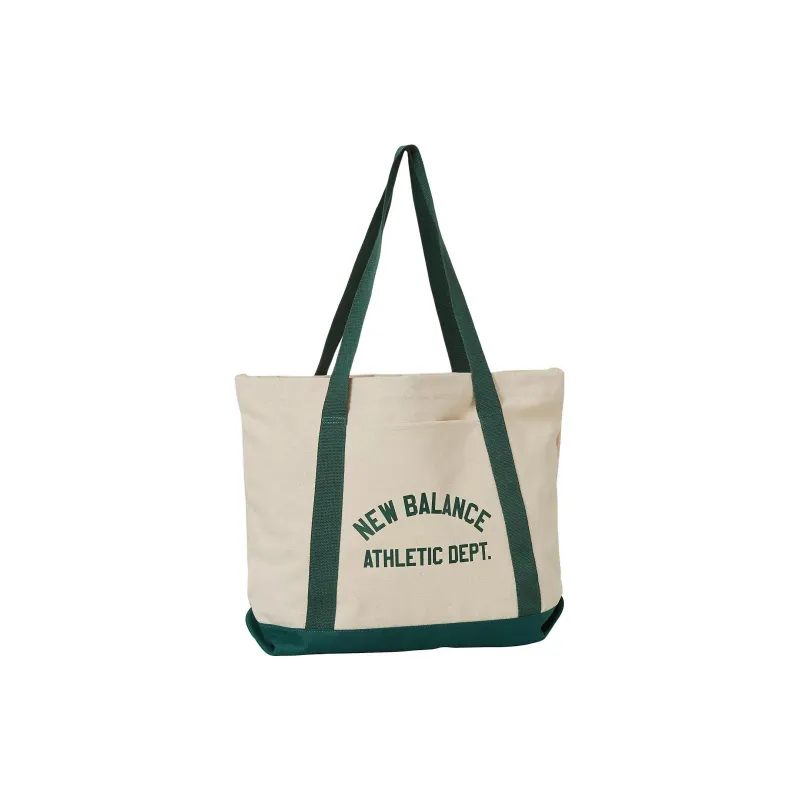 New Balance 100% Cotton Canvas Bag Tote Bag Shopping Bag Shoulder Bag Handbag Regular Unisex Night Green-0